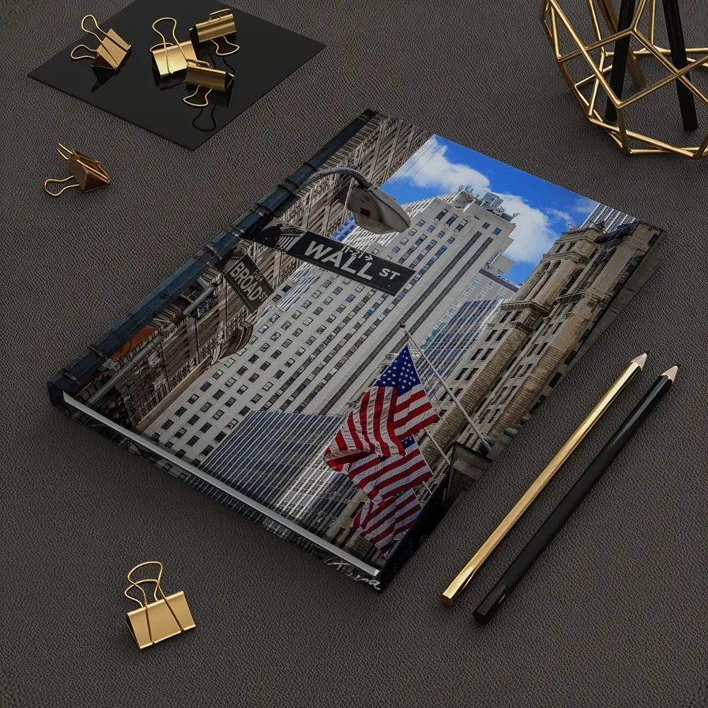 Wall Street Sign New York City Buildings – Notebooks