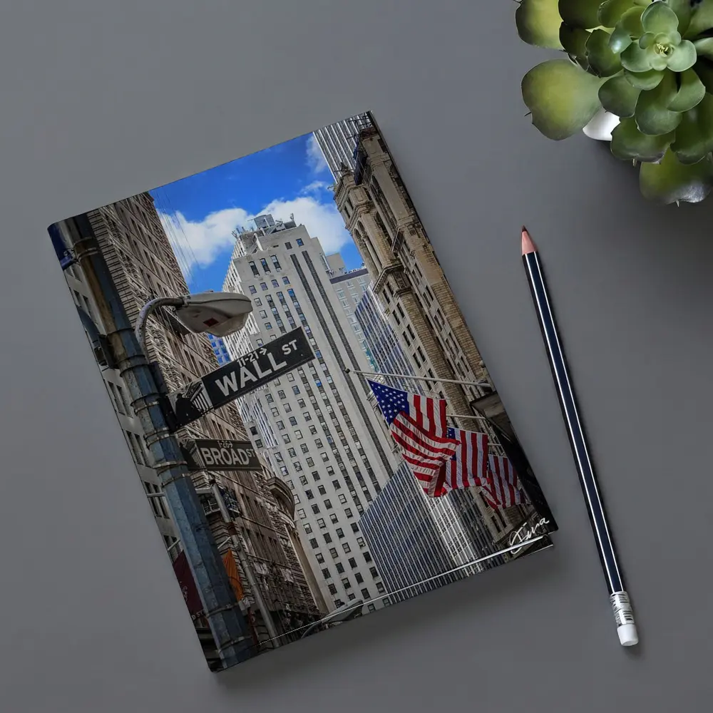 Wall Street Sign New York City Buildings – Notebooks