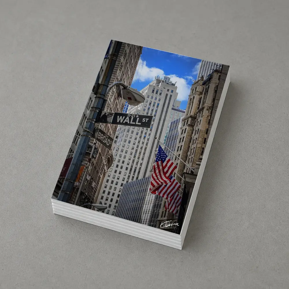 Wall Street Sign New York City Buildings – Postcards