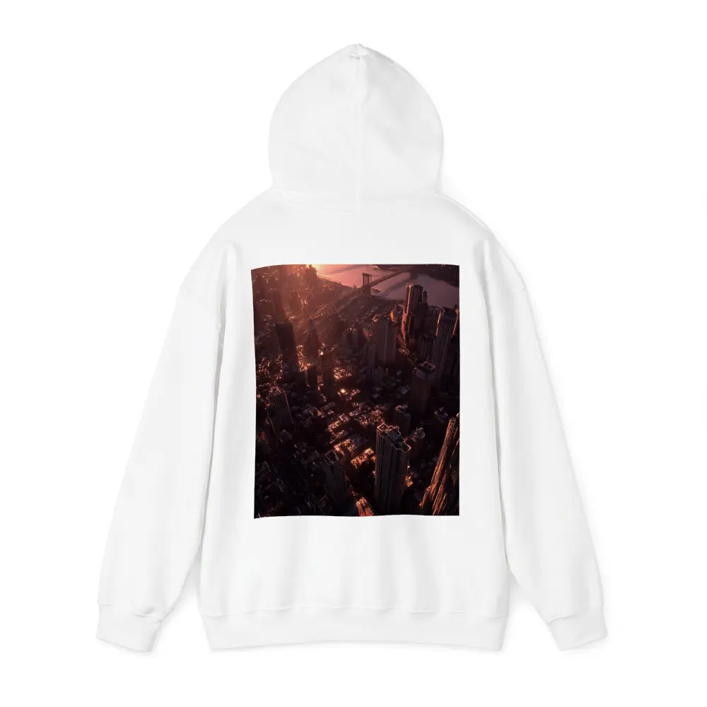 New York City Aerial View at Sunset – Hoodies