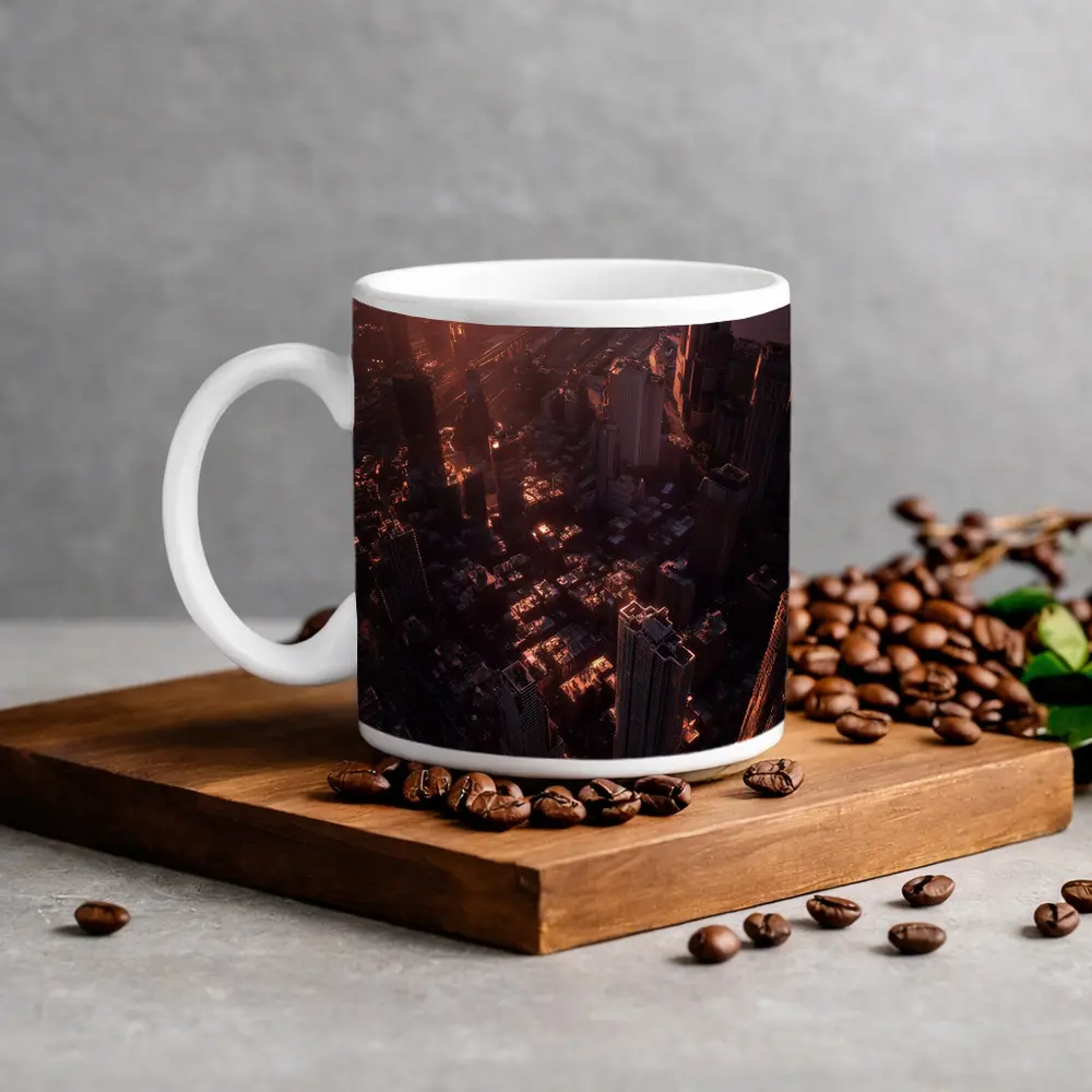 New York City Aerial View at Sunset – Mugs