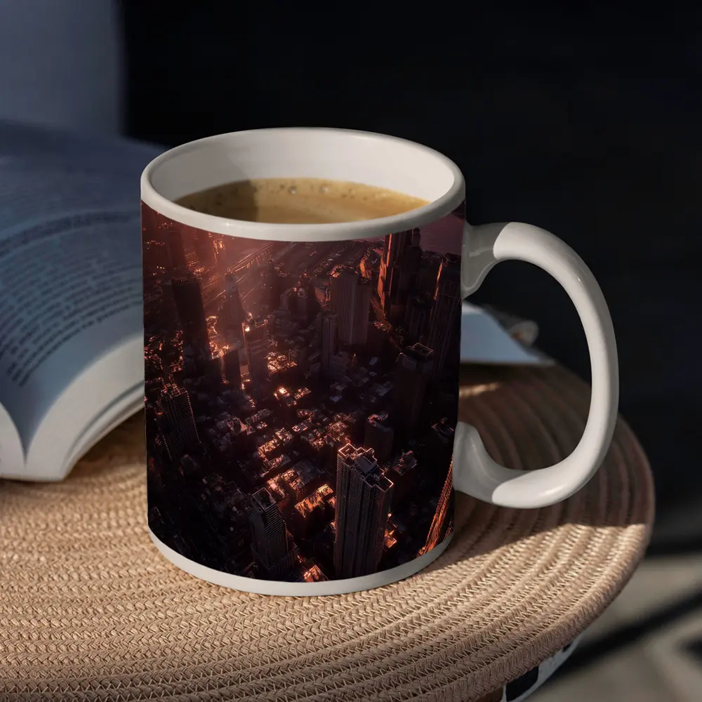 New York City Aerial View at Sunset – Mugs