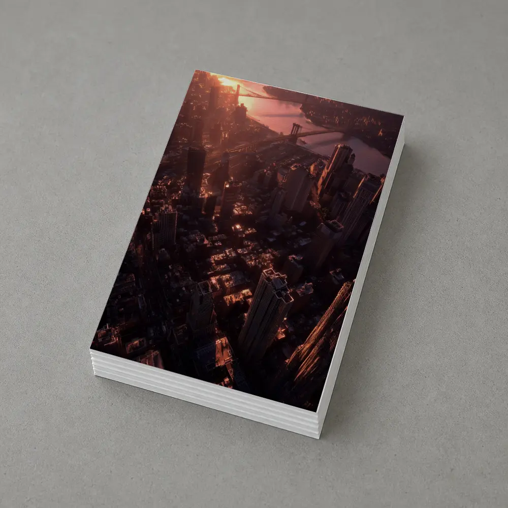 New York City Aerial View at Sunset – Postcards
