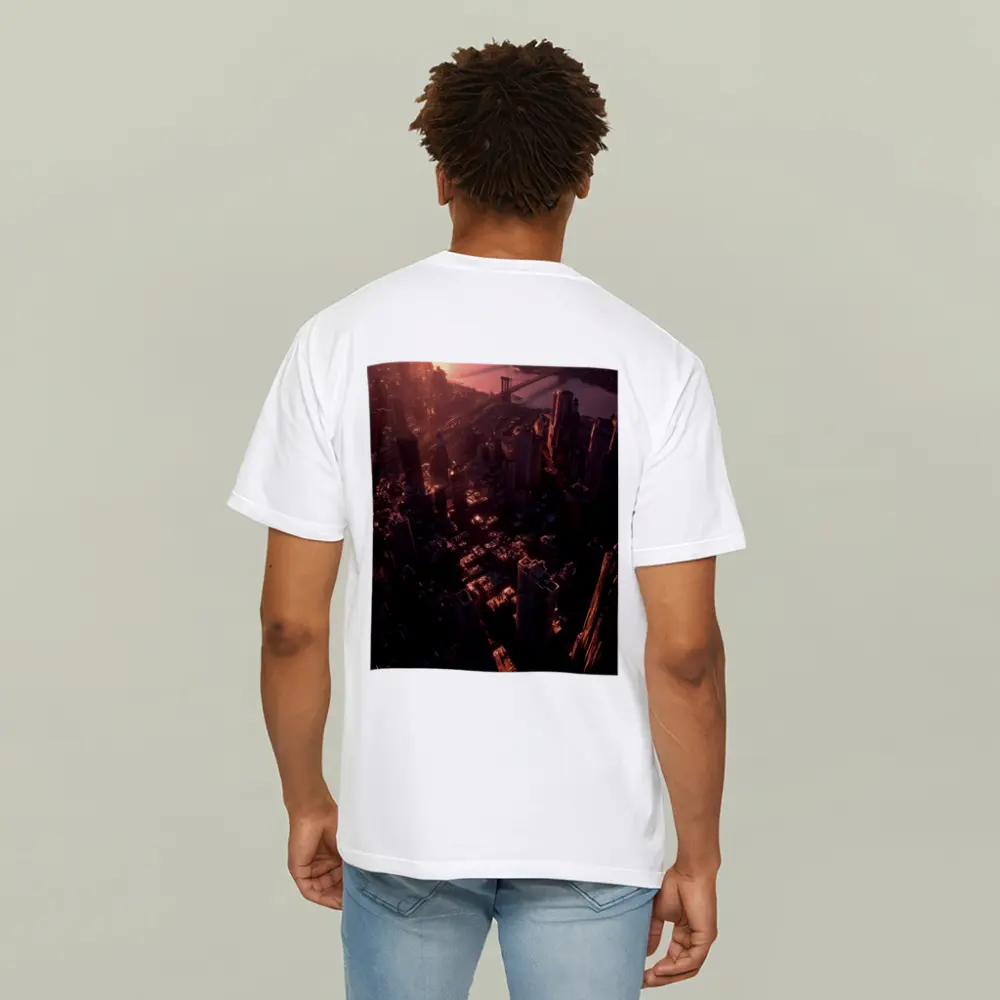 New York City Aerial View at Sunset – T-Shirts