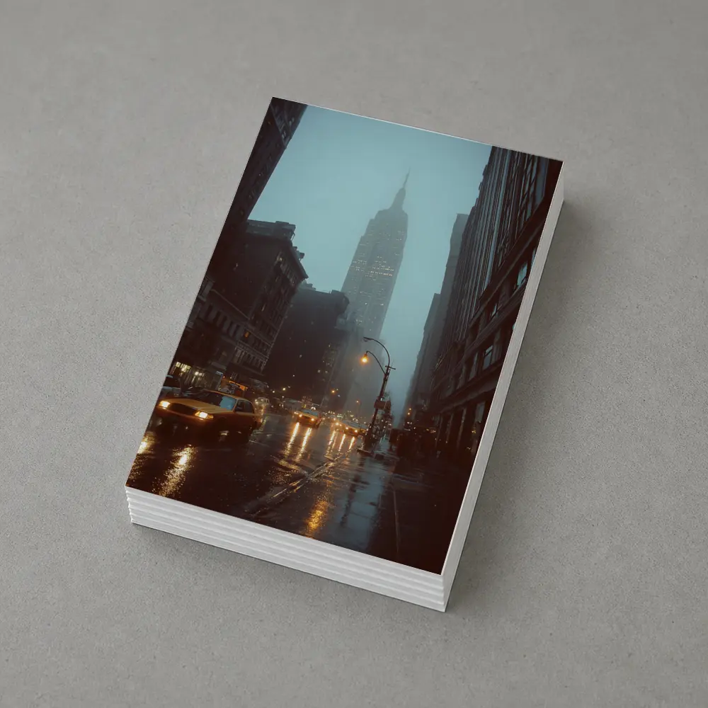 Empire State Building Rainy New York Street – Postcards