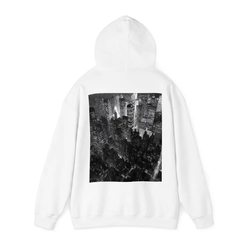 New York City Skyline Aerial Night View – Hoodies