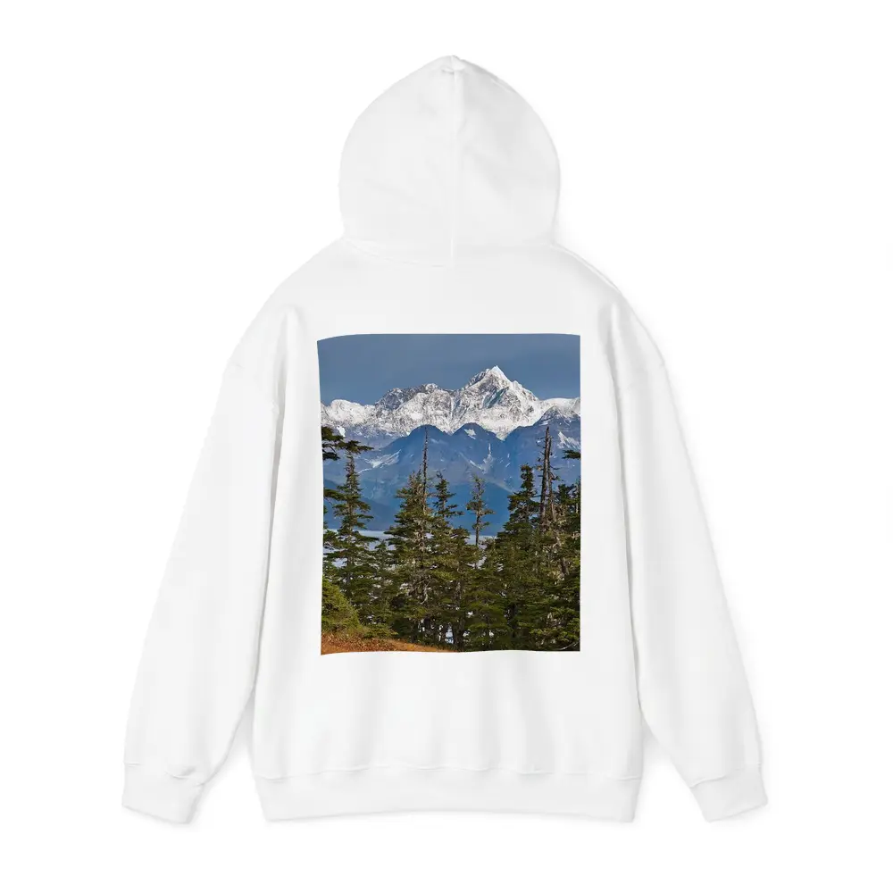 Snow Capped Alaska Mountain Peak Spruce Forest – Hoodies
