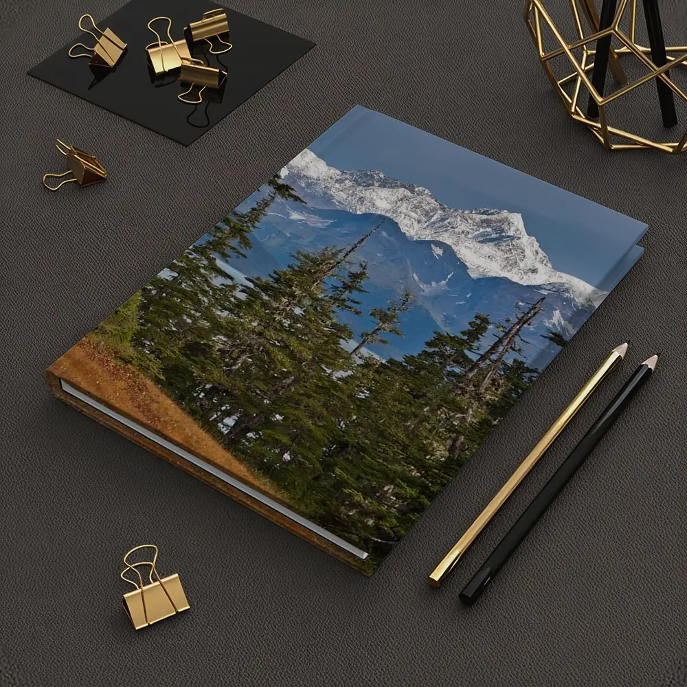 Snow Capped Alaska Mountain Peak Spruce Forest – Notebooks