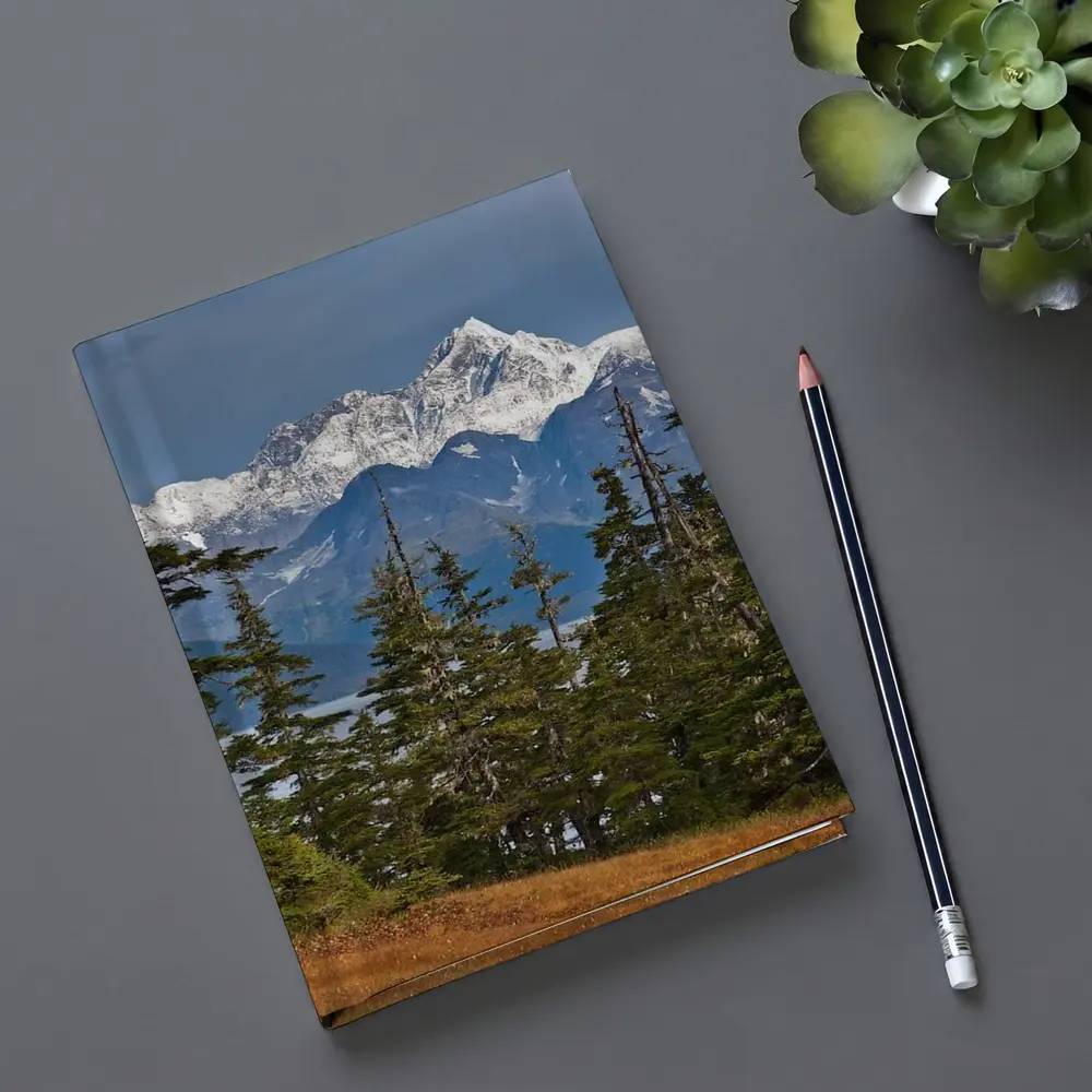 Snow Capped Alaska Mountain Peak Spruce Forest – Notebooks