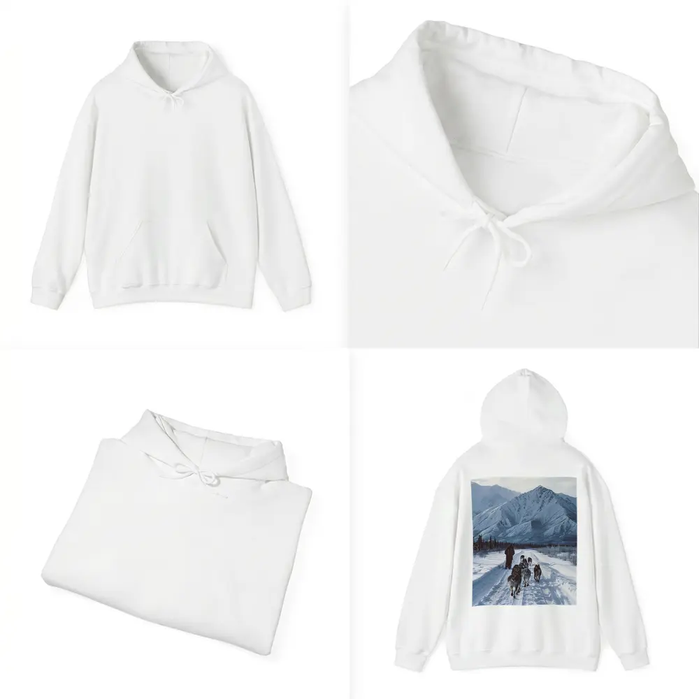 Husky Sled Dog Team Snowy Mountain Trail – Hoodies