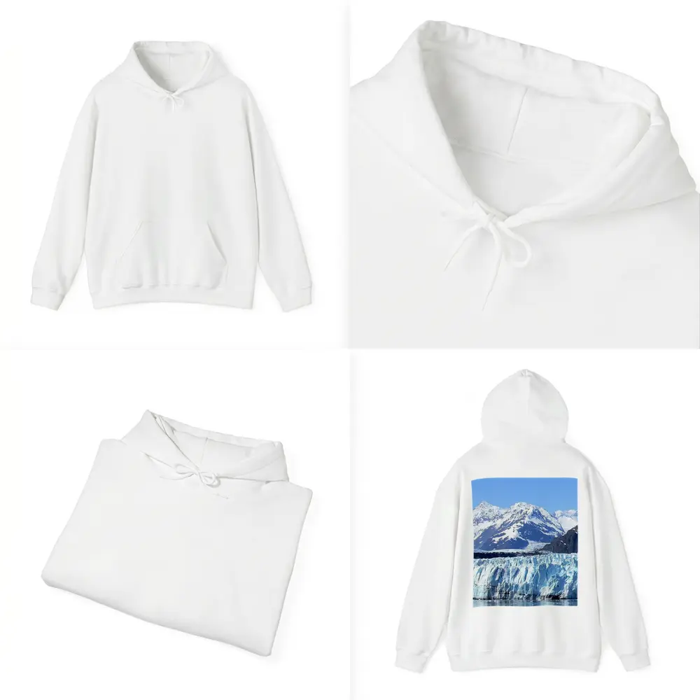 Glacier Bay Ice Wall Snow Mountains Alaska – Hoodies