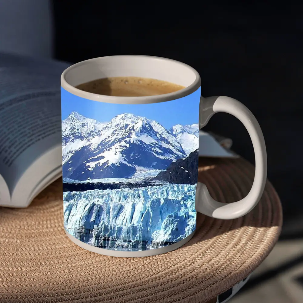 Glacier Bay Ice Wall Snow Mountains Alaska – Mugs