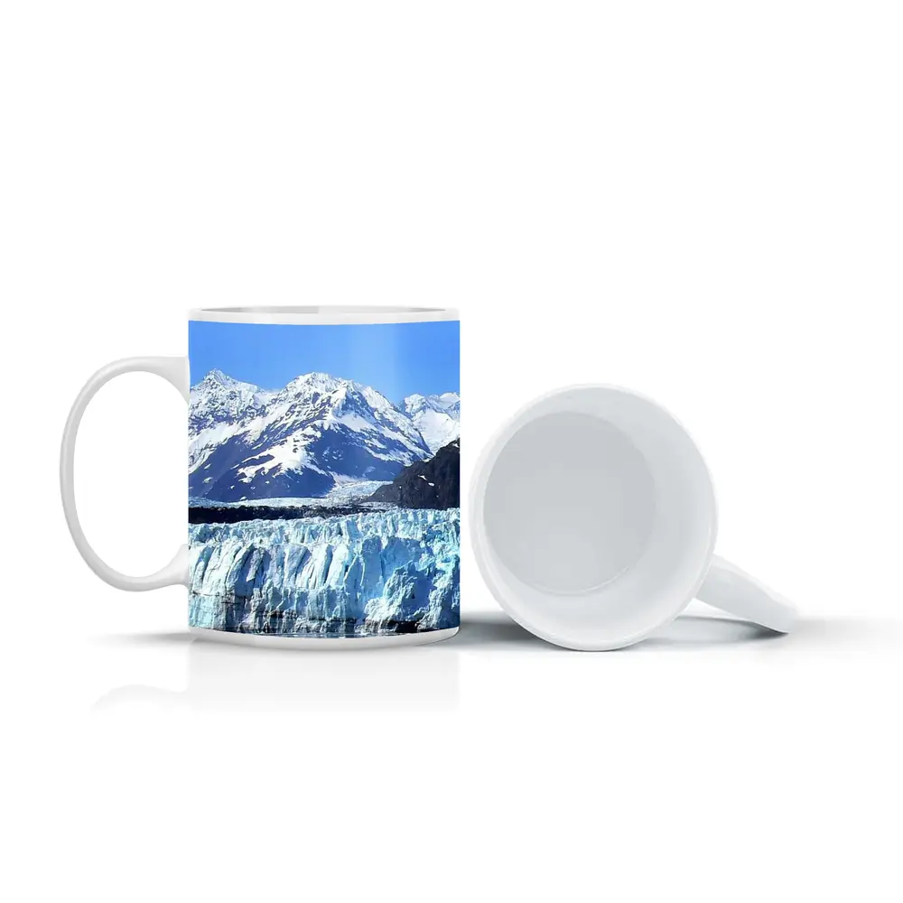 Glacier Bay Ice Wall Snow Mountains Alaska – Mugs