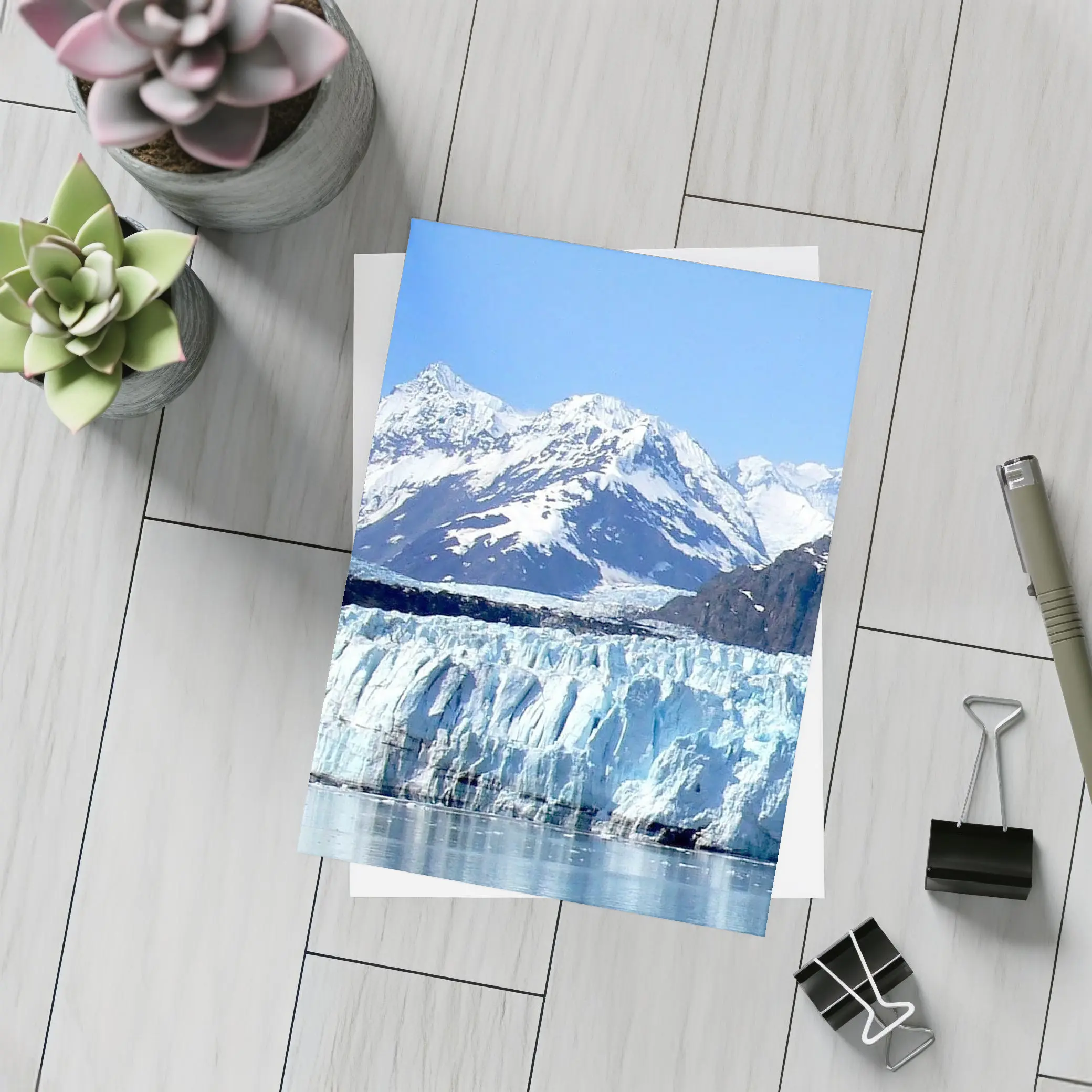 Glacier Bay Ice Wall Snow Mountains Alaska – Postcards