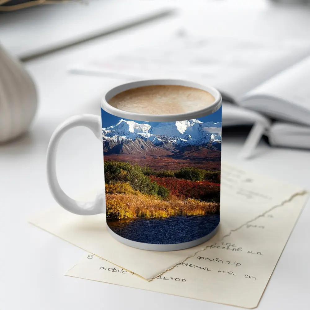 Denali Snow Peak Alaska Autumn Wilderness – Mugs