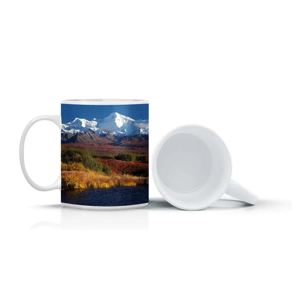 Denali Snow Peak Alaska Autumn Wilderness – Mugs