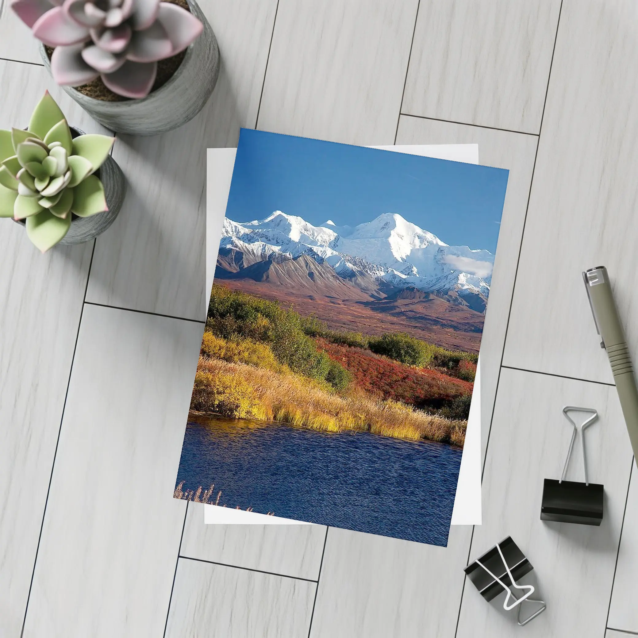 Denali Snow Peak Alaska Autumn Wilderness – Postcards
