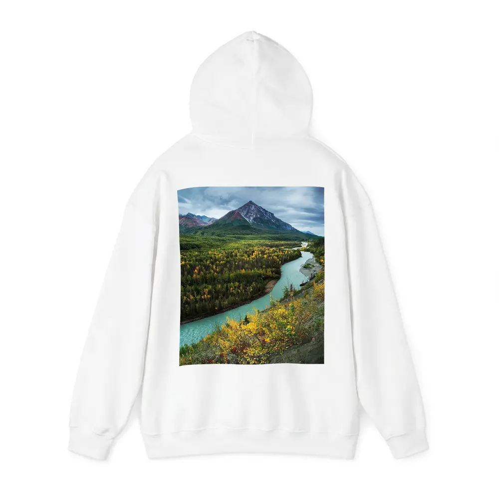 Turquoise River Valley Autumn Mountain Alaska – Hoodies