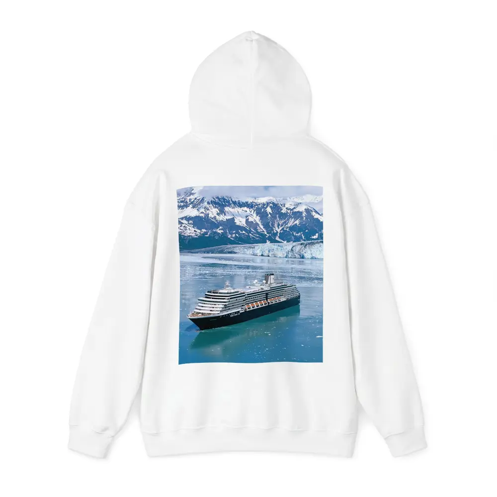 Cruise Ship Alaska Glacier Mountains Blue Water – Hoodies