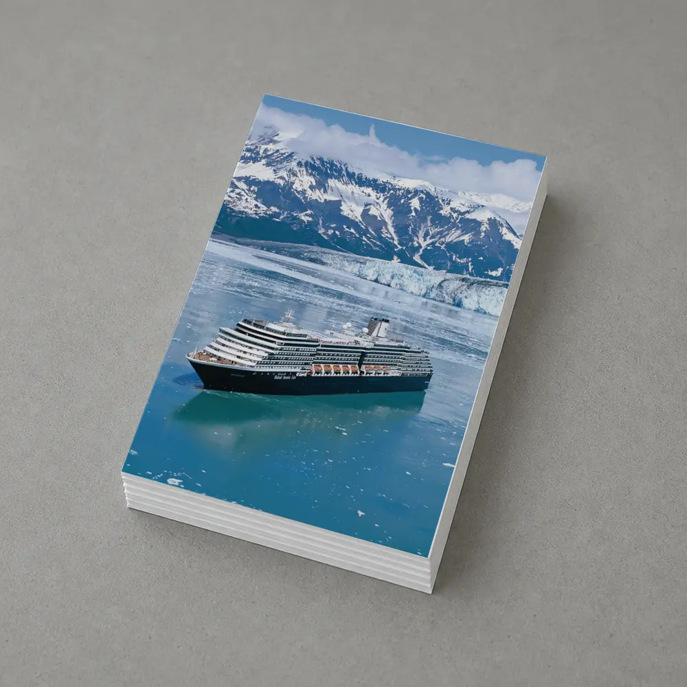 Cruise Ship Alaska Glacier Mountains Blue Water – Postcards