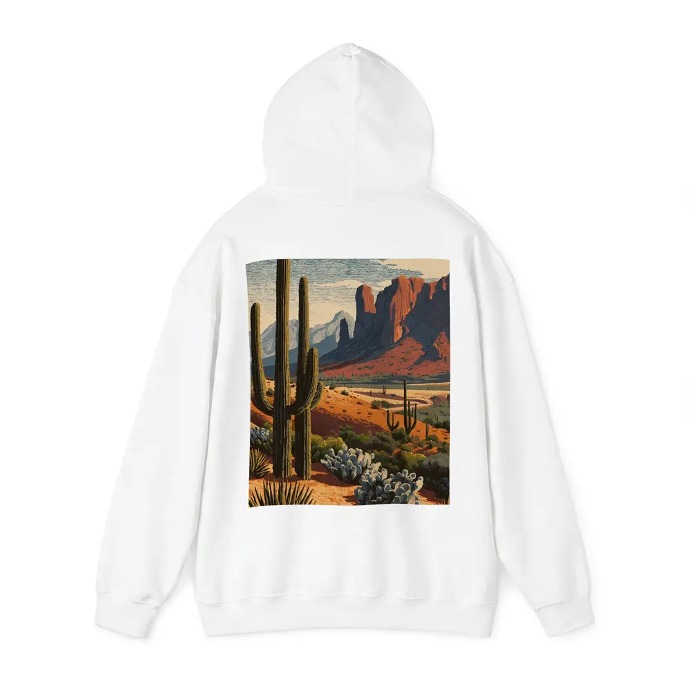Desert Saguaro Cactus Red Rock Mountains – Hoodies