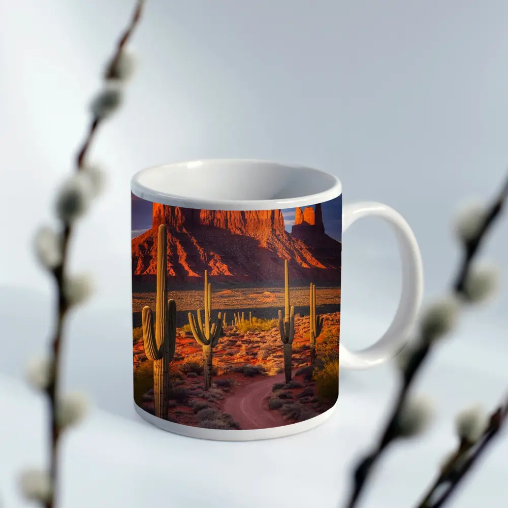 Monument Valley Desert Southwest Cactus Landscape – Mugs
