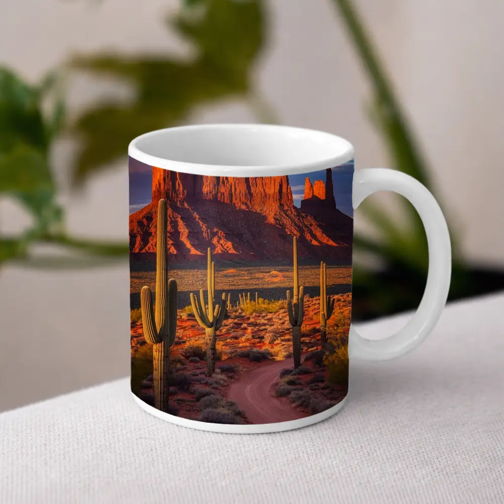 Monument Valley Desert Southwest Cactus Landscape – Mugs