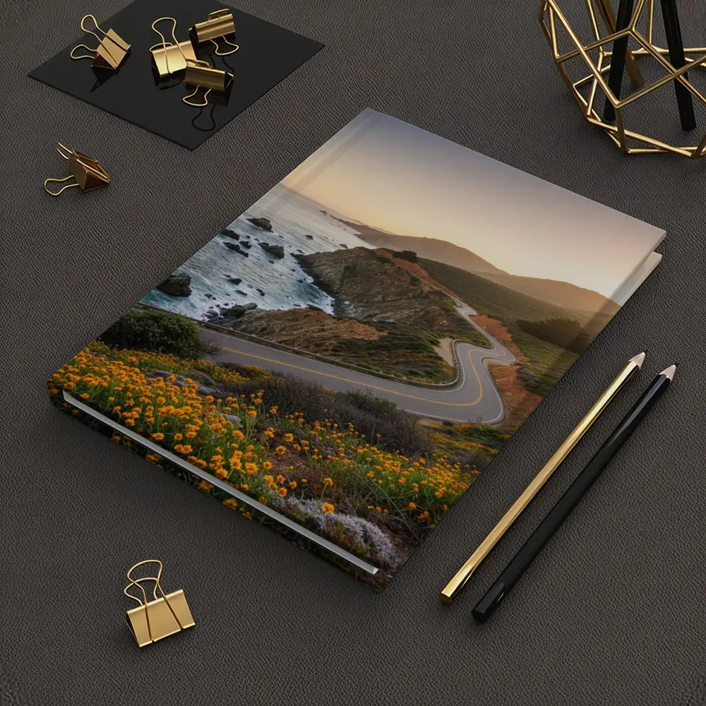 California Coastal Highway Sunset Wildflowers – Notebooks