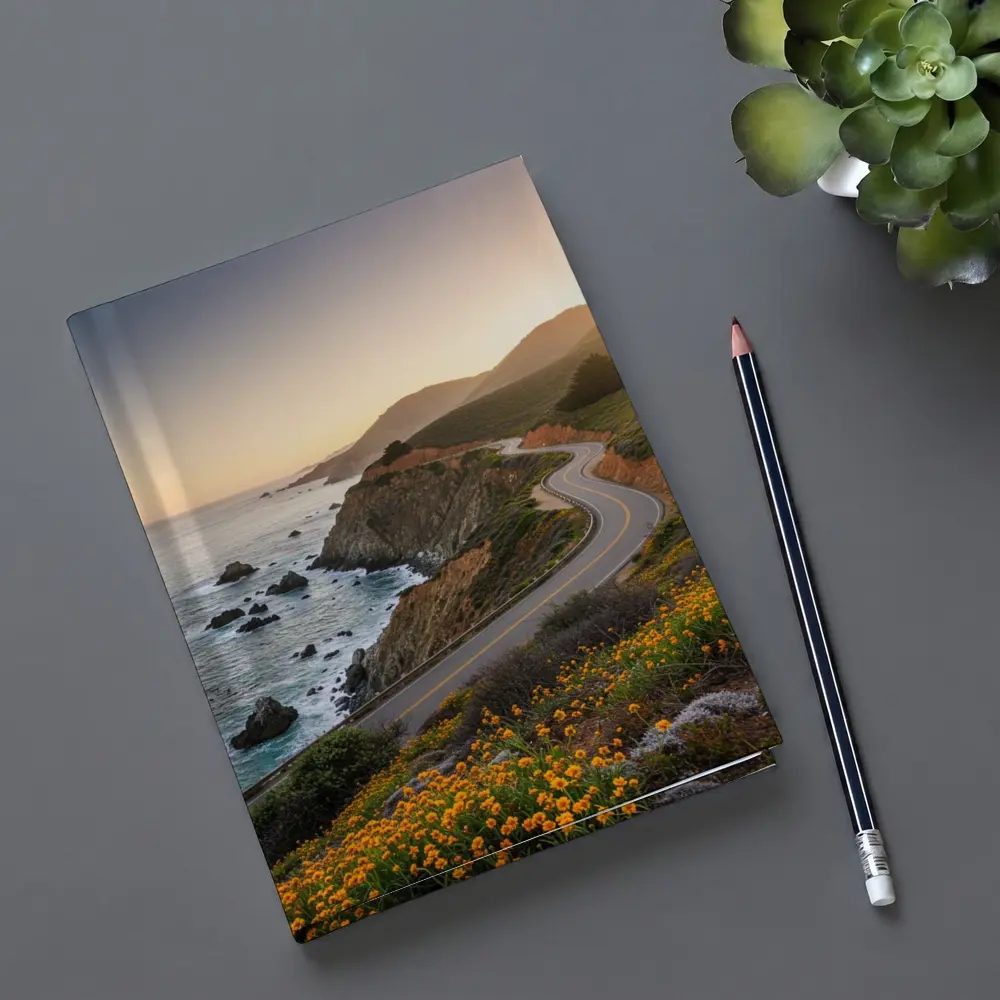 California Coastal Highway Sunset Wildflowers – Notebooks