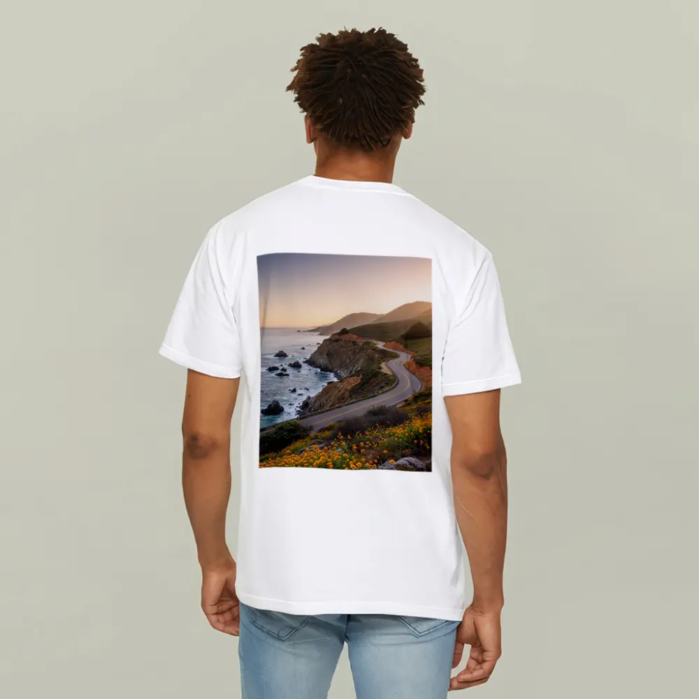 California Coastal Highway Sunset Wildflowers – T-Shirts