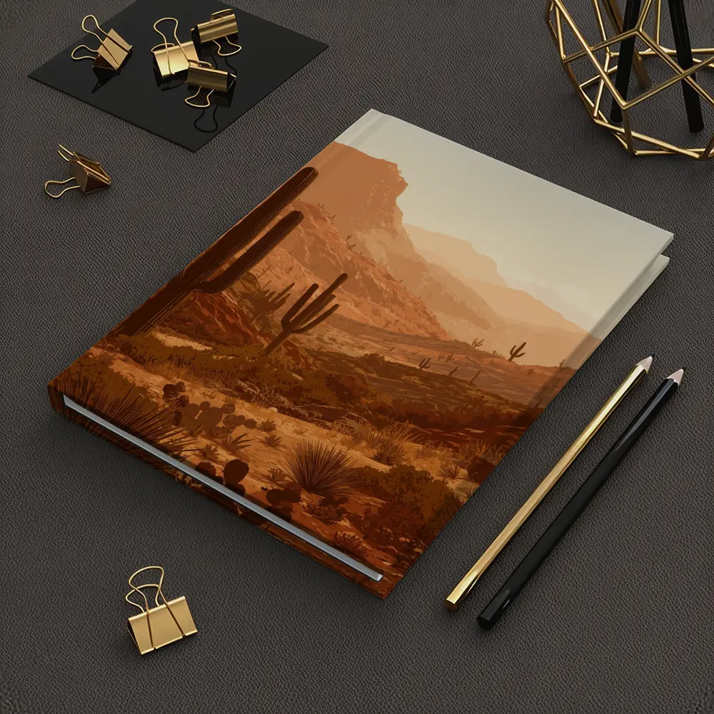 Desert Canyon Saguaro Cactus Warm Sunset – Notebooks