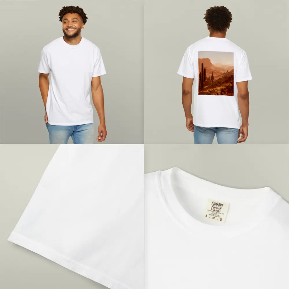 Desert Canyon Saguaro Cactus Warm Sunset – T-Shirts