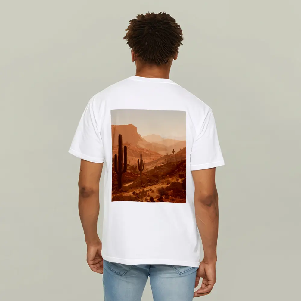 Desert Canyon Saguaro Cactus Warm Sunset – T-Shirts