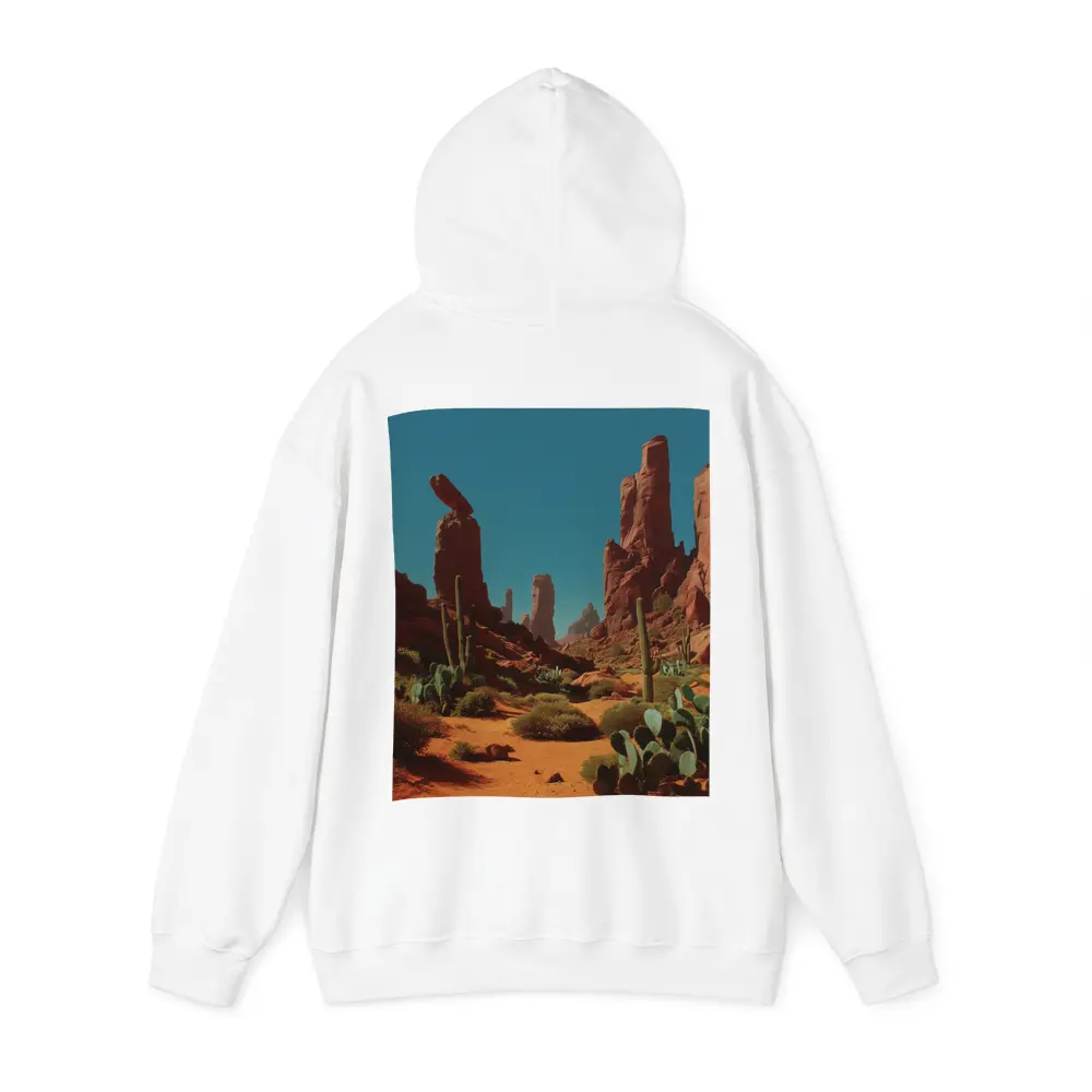 Red Rock Desert Canyons With Saguaro Cacti – Hoodies