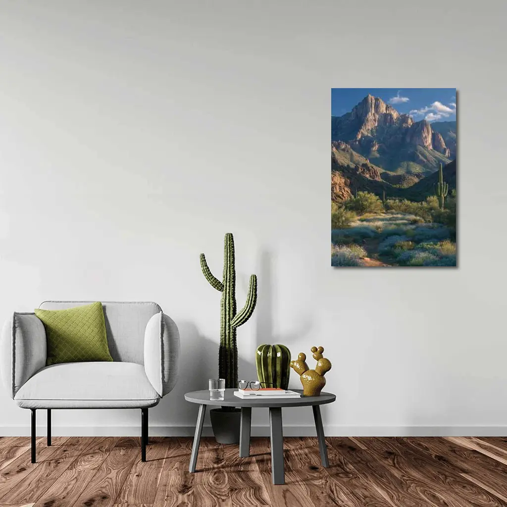 Saguaro Cactus Desert Mountain Landscape Arizona – Wall Art