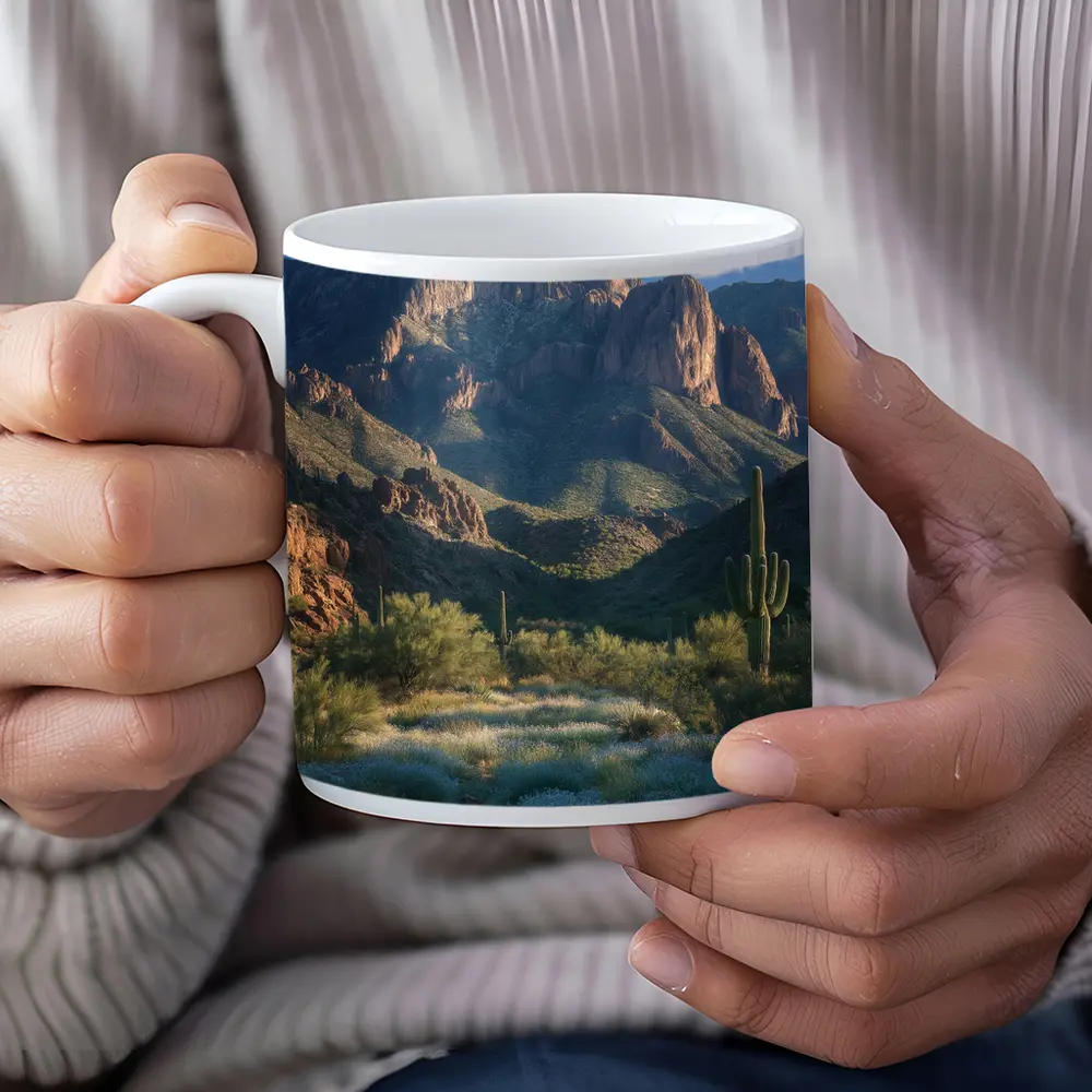 Saguaro Cactus Desert Mountain Landscape Arizona – Mugs