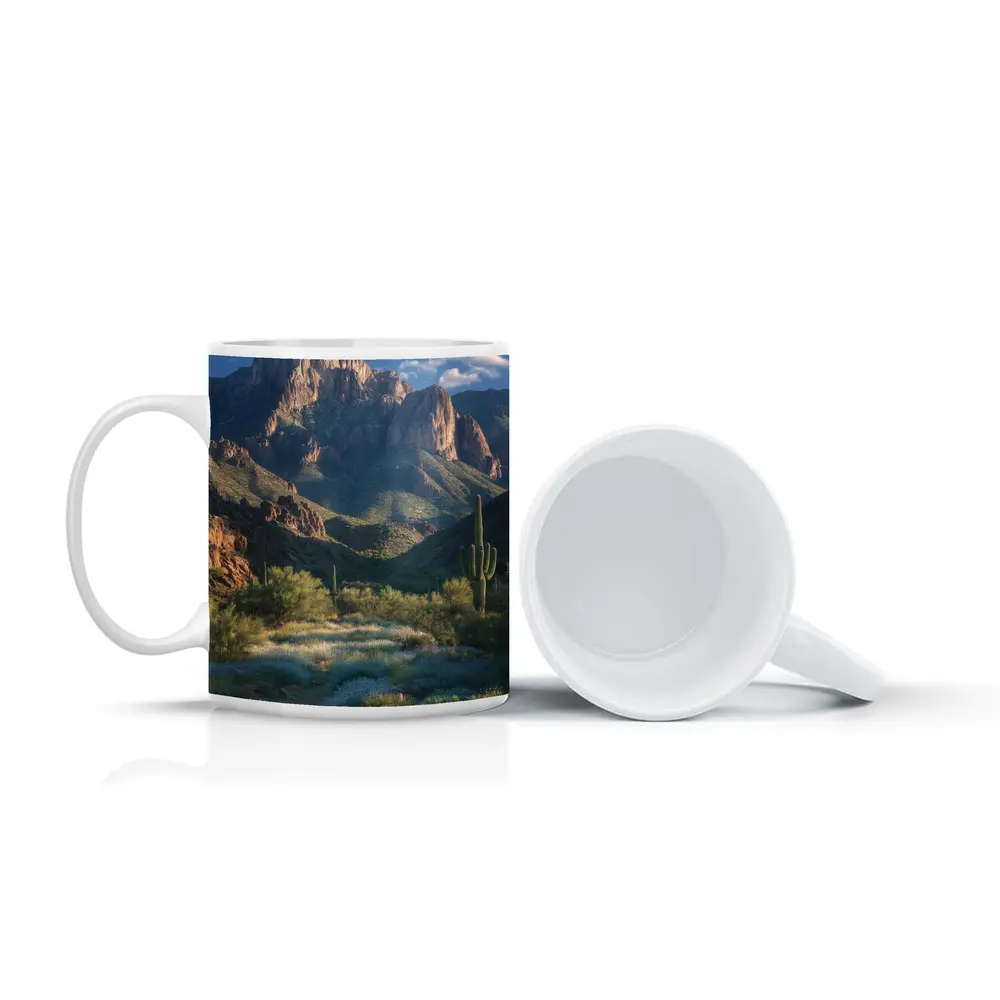Saguaro Cactus Desert Mountain Landscape Arizona – Mugs