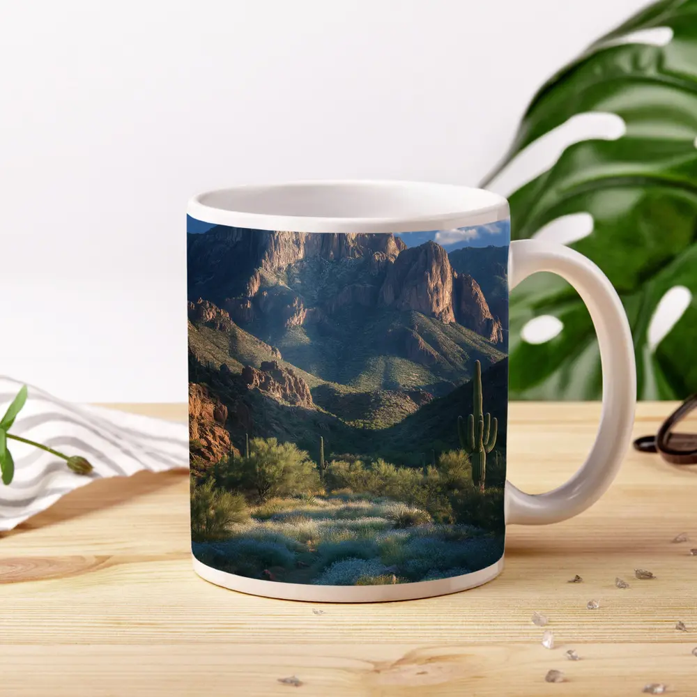 Saguaro Cactus Desert Mountain Landscape Arizona – Mugs