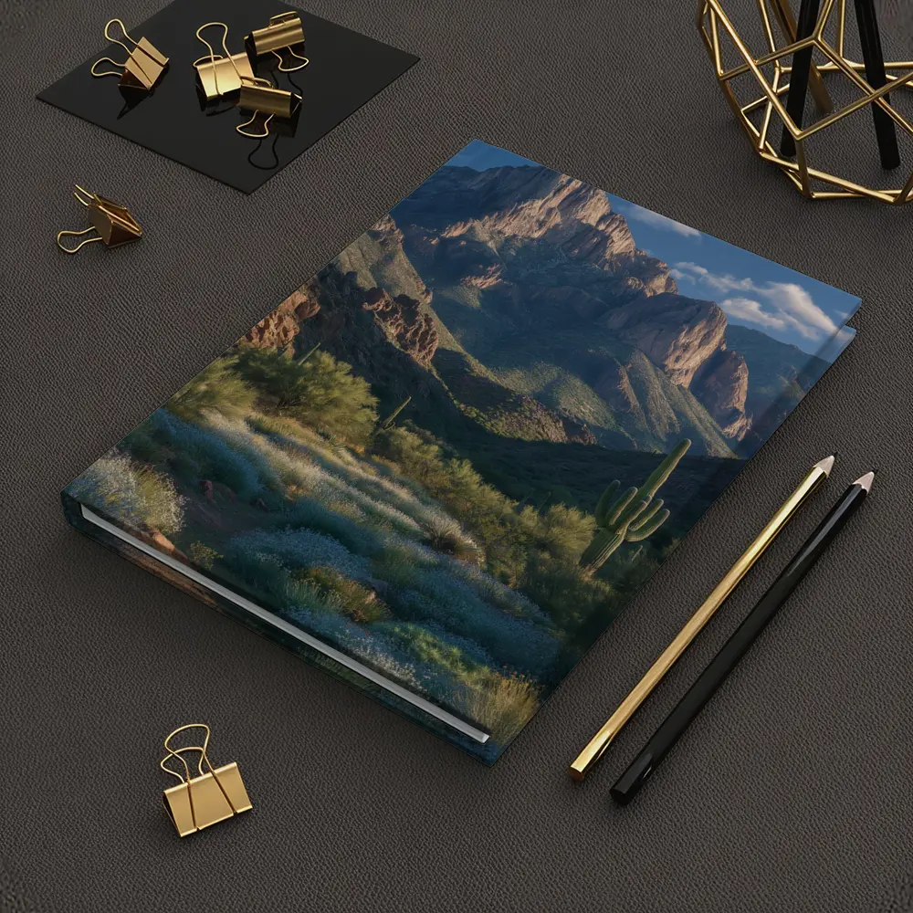 Saguaro Cactus Desert Mountain Landscape Arizona – Notebooks