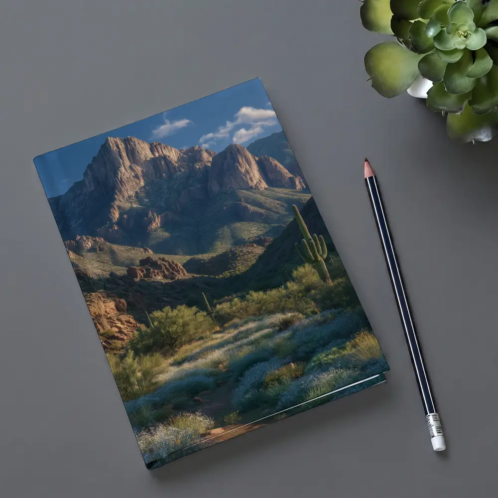 Saguaro Cactus Desert Mountain Landscape Arizona – Notebooks