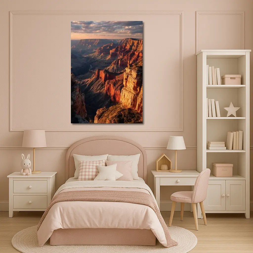 Grand Canyon Sunset Red Rock Cliffs – Wall Art