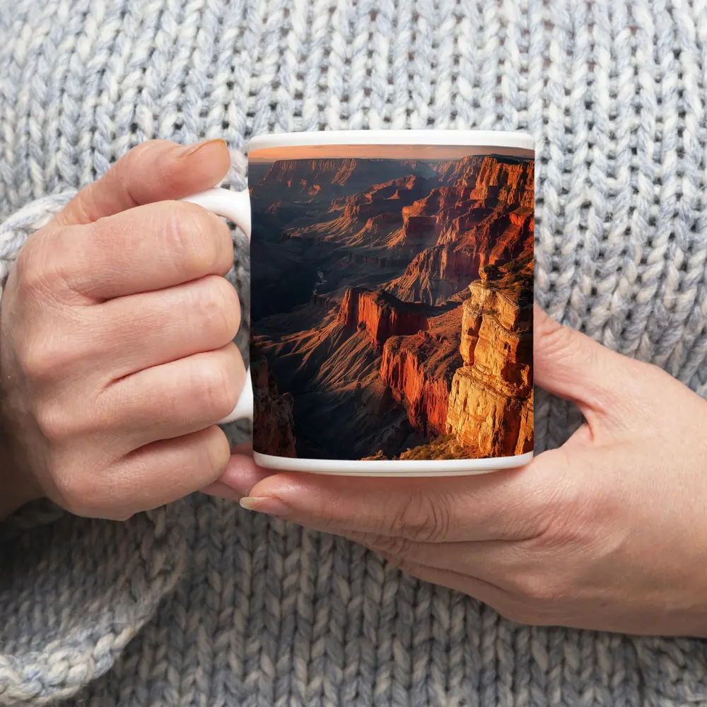 Grand Canyon Sunset Red Rock Cliffs – Mugs