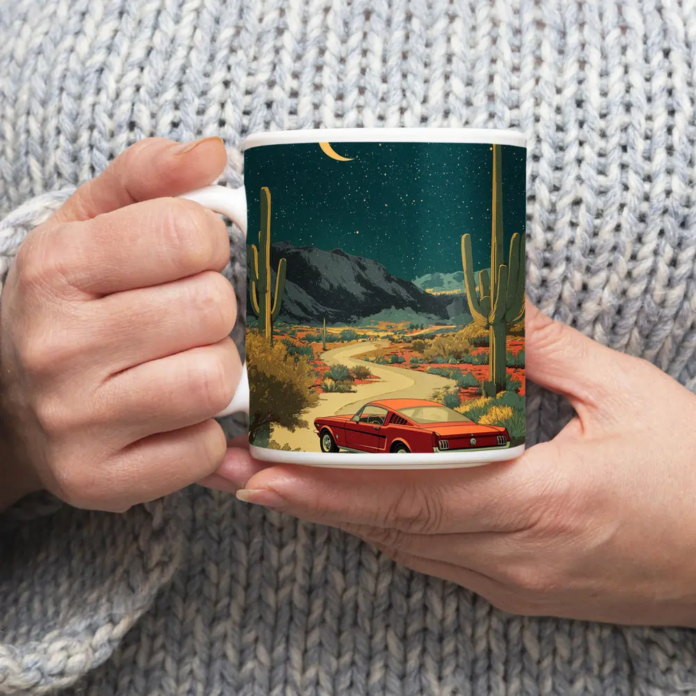 Ford Mustang Red Desert Night Drive – Mugs