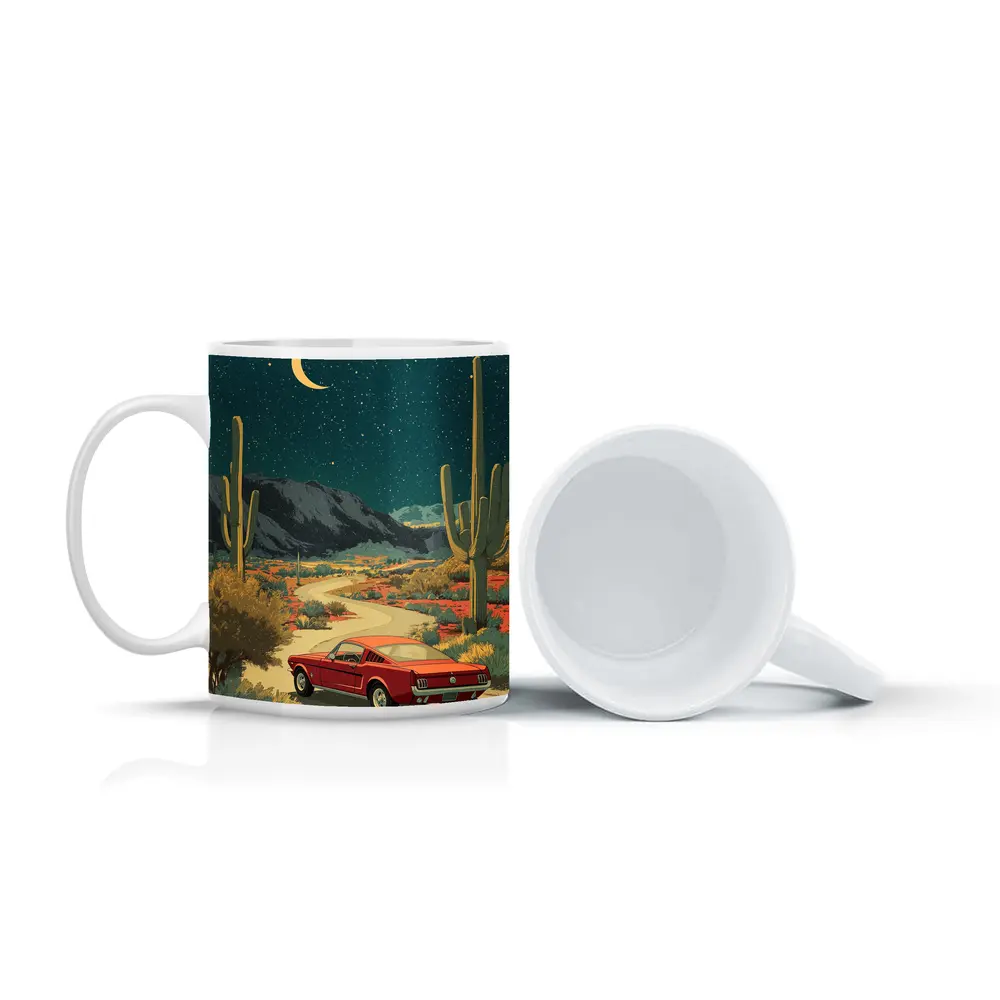 Ford Mustang Red Desert Night Drive – Mugs