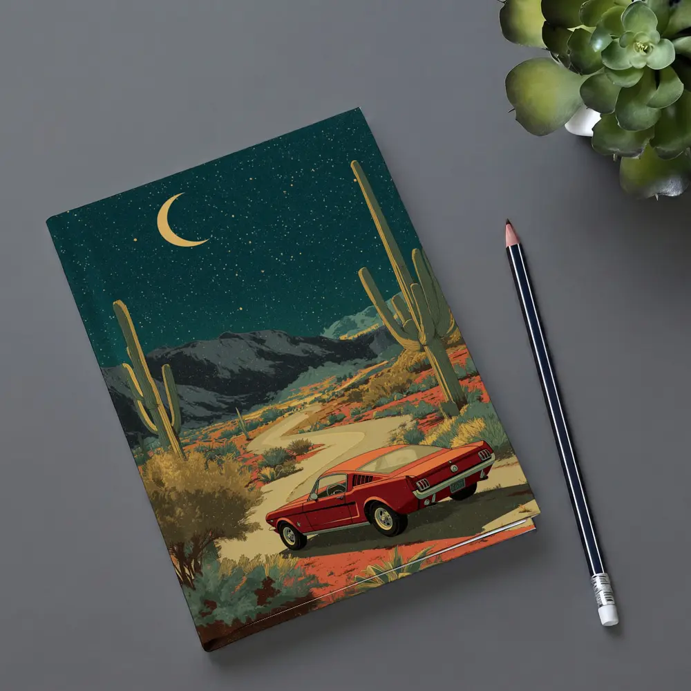 Ford Mustang Red Desert Night Drive – Notebooks