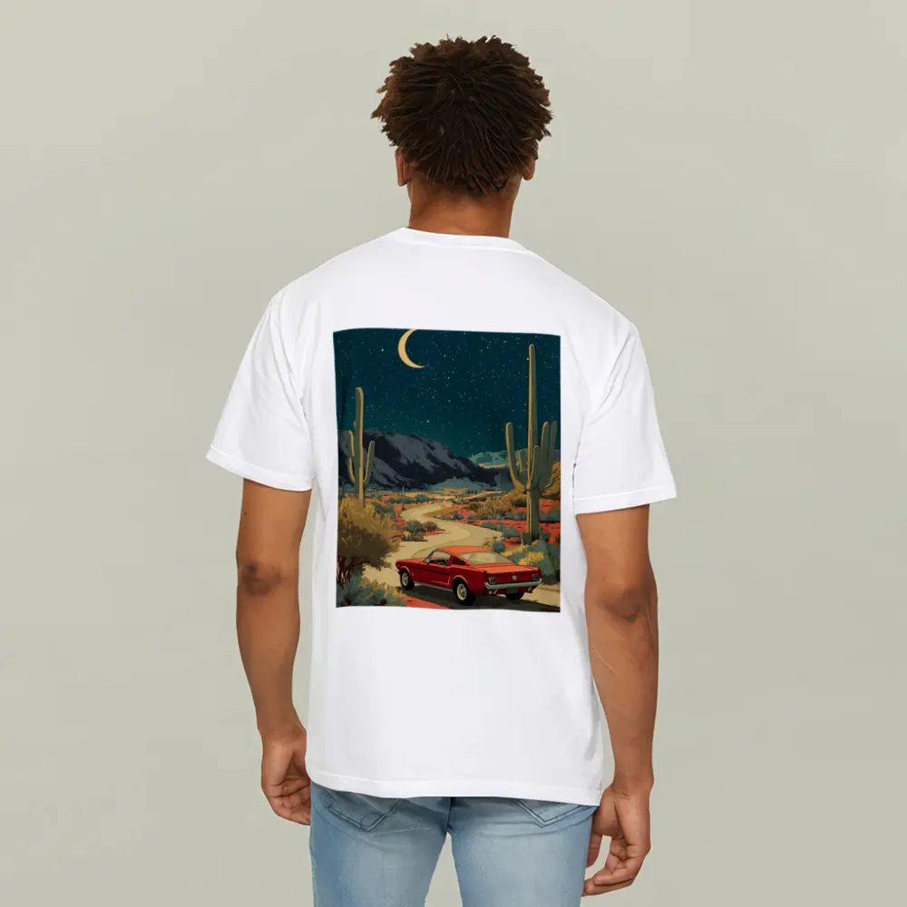 Ford Mustang Red Desert Night Drive – T-Shirts