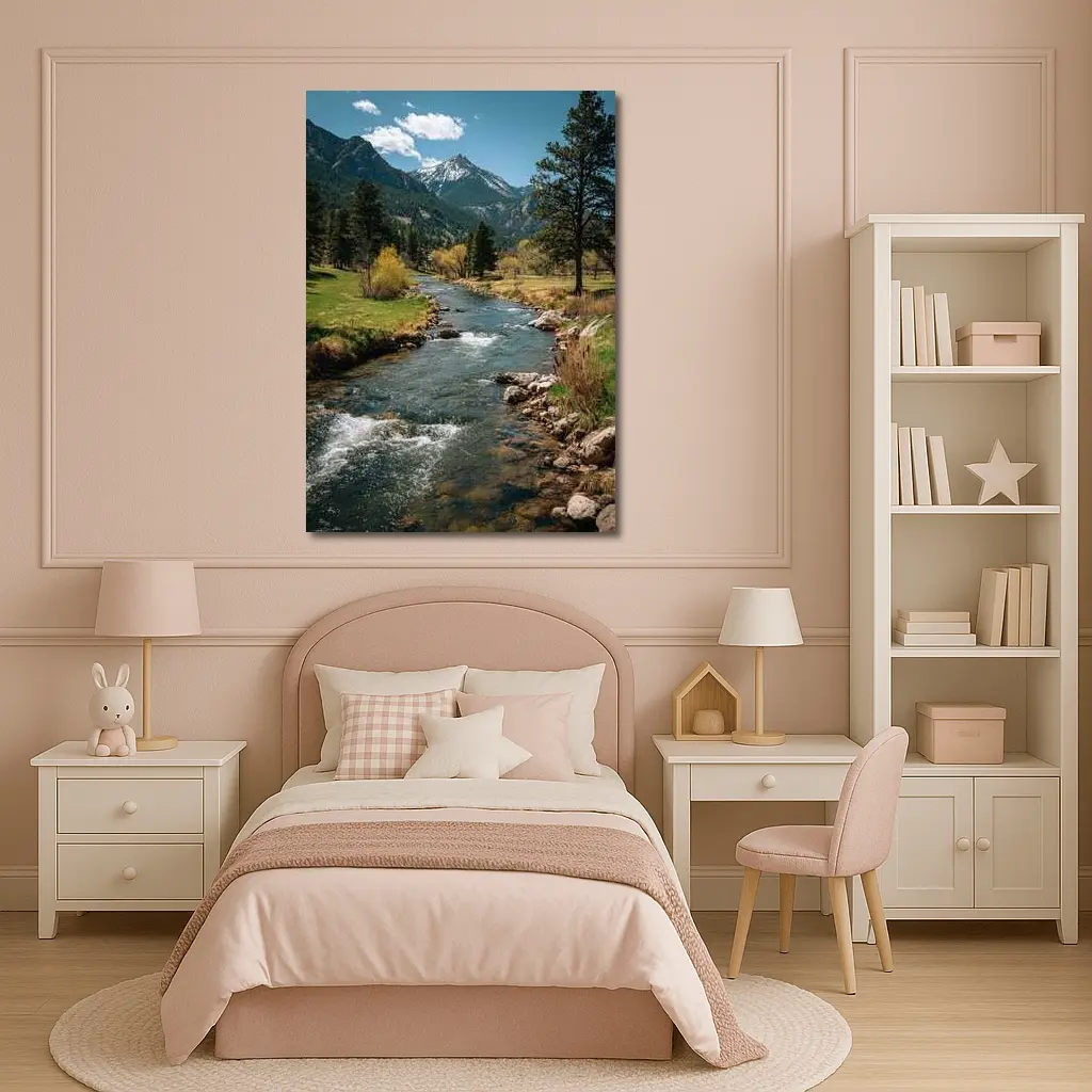 Mountain River Stream Rocky Colorado Landscape – Wall Art