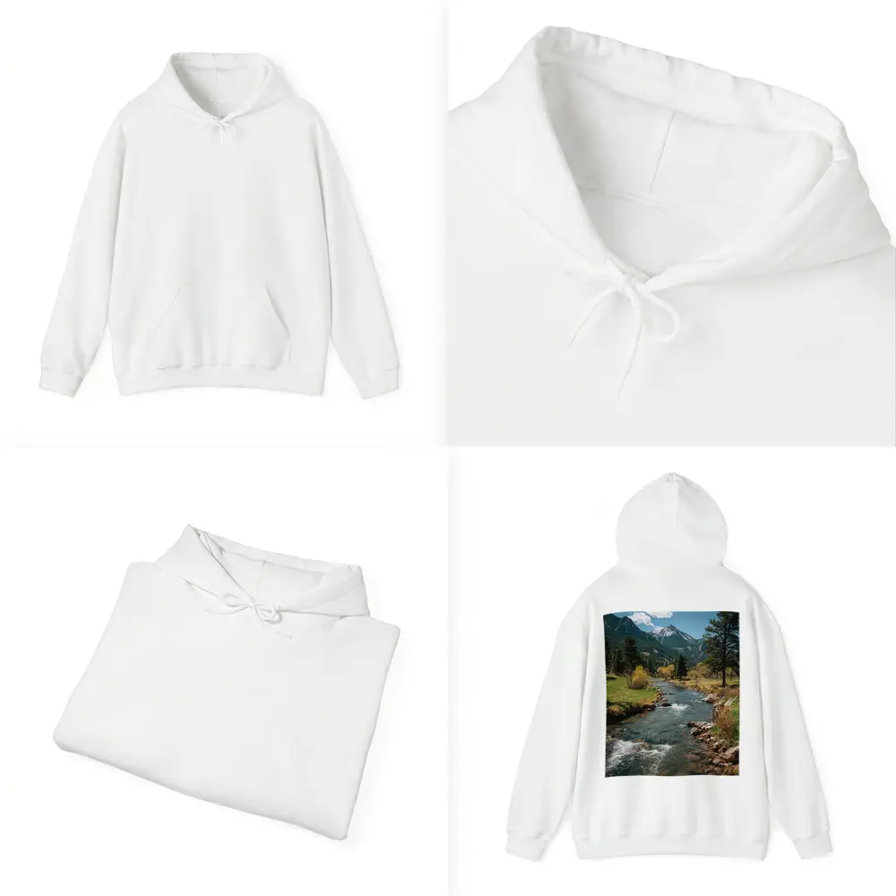 Mountain River Stream Rocky Colorado Landscape – Hoodies