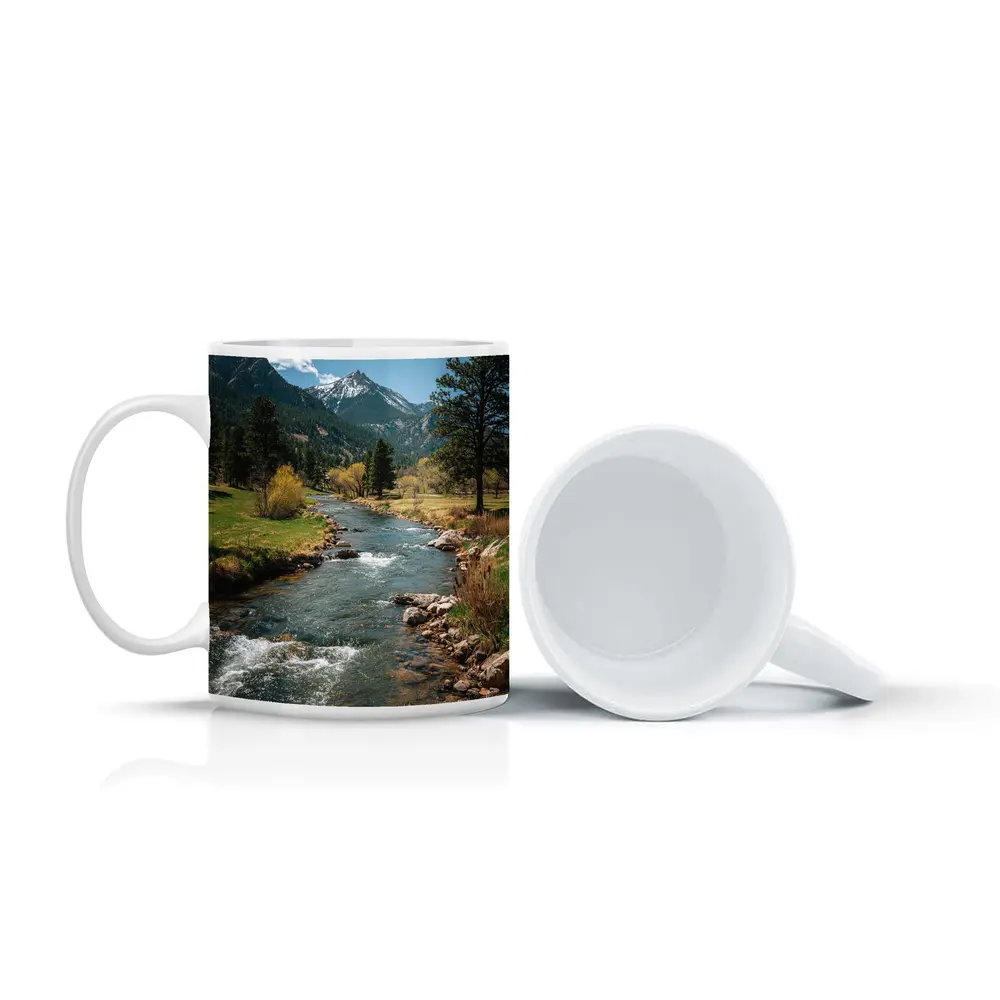 Mountain River Stream Rocky Colorado Landscape – Mugs