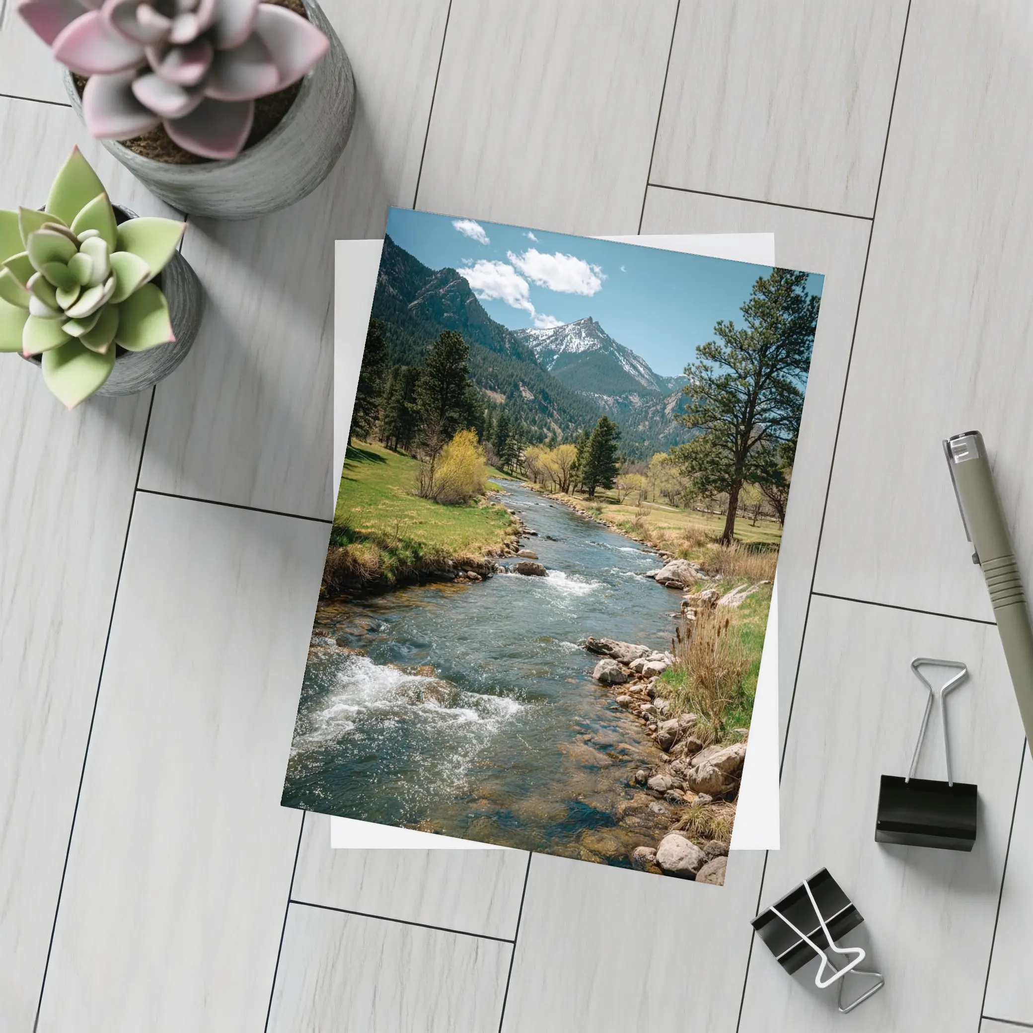 Mountain River Stream Rocky Colorado Landscape – Postcards